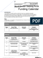 City of Greater Geelong Arts Funding Calendar