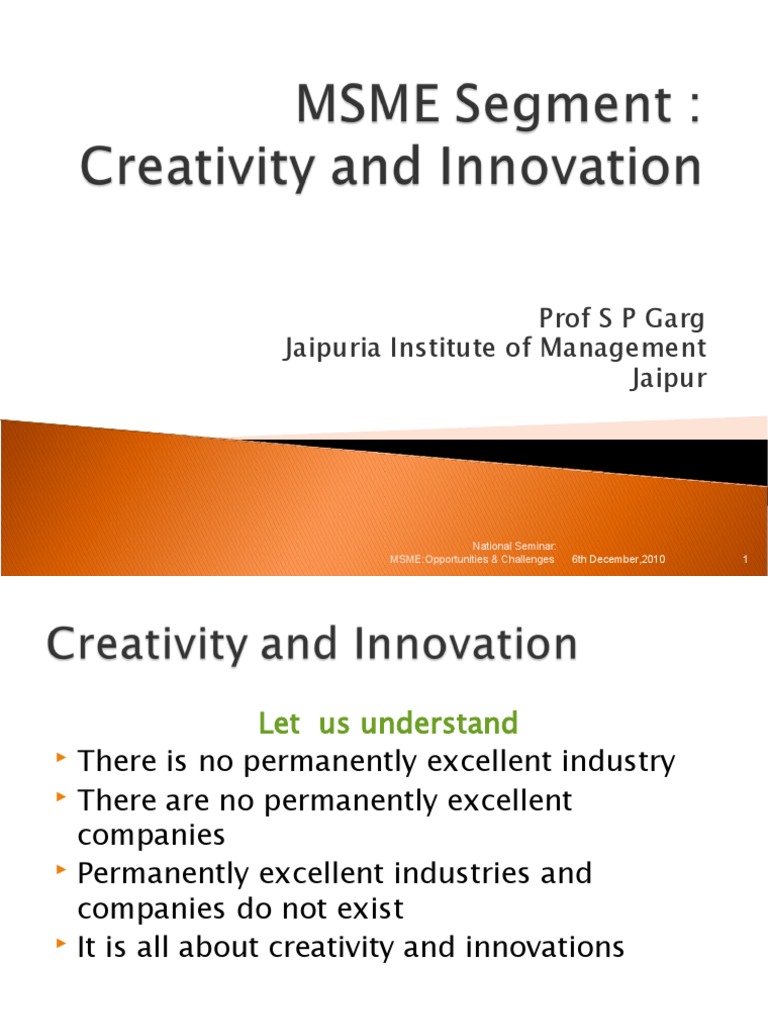 MSME Opportunities and Challenges Insights | PDF | Cognition | Creativity