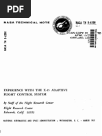 Experience With The Adaptive Flight Control System