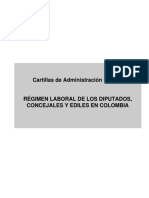 Régimen Laboral de Los Diputados, Concejales y Ediles en Colombia