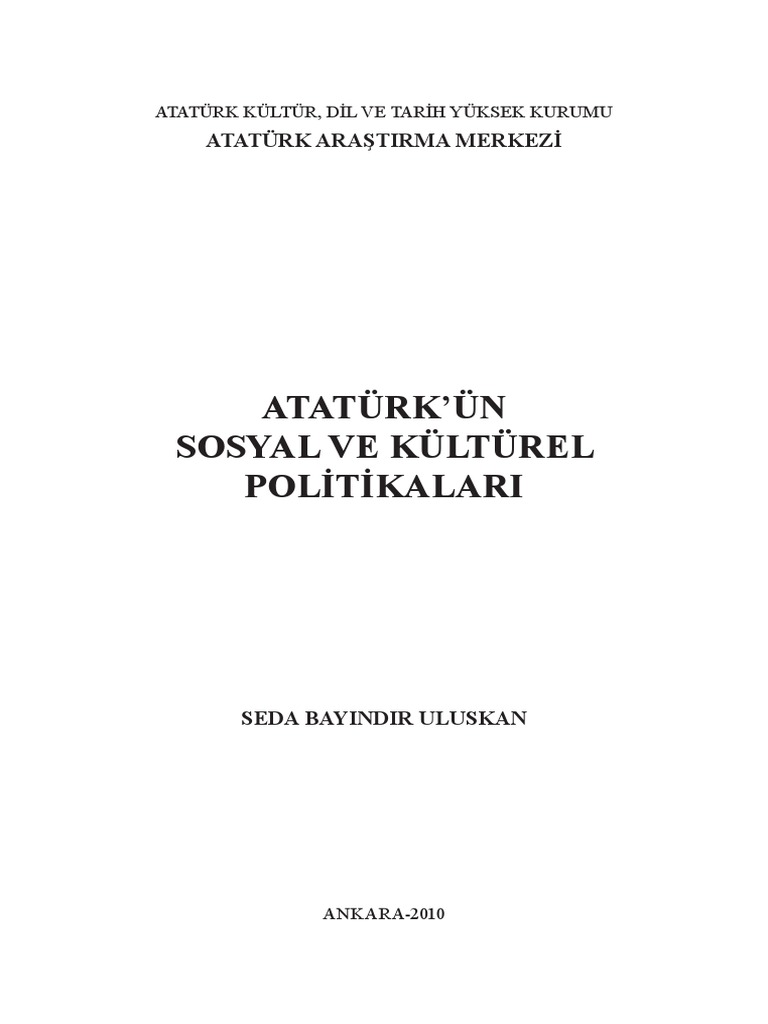 ataturk un sosyal ve kult polit pdf