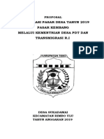 Proposal Usulan Modal Pasar 2019