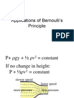 Applications of Bernoulli Principle