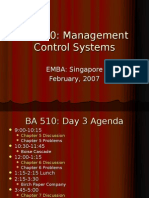 BA 510: Management Control Systems
