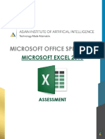 Excel 2016 Assessment