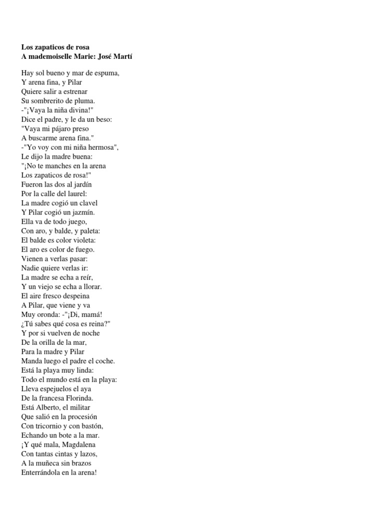 José Martí Los Zapaticos de Rosa PDF
