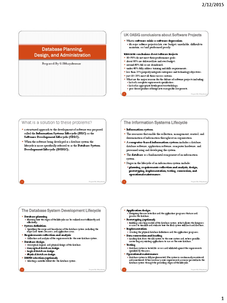 Database System Development Lifecycle Guide | PDF | Conceptual Model ...