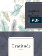 Gratitude & Apologize