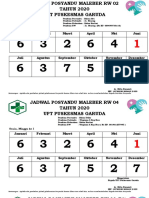 JADWAL POSYANDU RW 2020