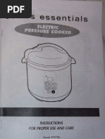 Cooks Essentials 99700 Pressure Cooker Manual