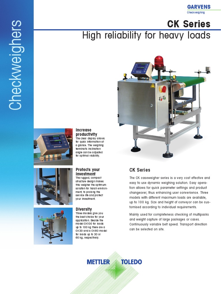Garvens CK Series Checkweigher PDF | PDF