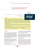 Safety and Effi Cacy of Insertion of Supraglottic Devices in Anaesthetised Patients by Fi Rst-Time Users