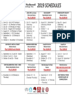 2019 Rivan Schedule