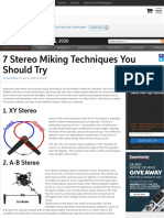 7 Stereo Miking Techniques You Should Try