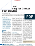Strength Conditioning For Cricket Fast Bowlers