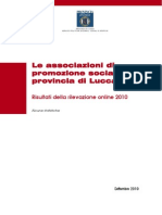 Report Statistico Associazioni di Promozione Sociale della provincia di Lucca - 2010