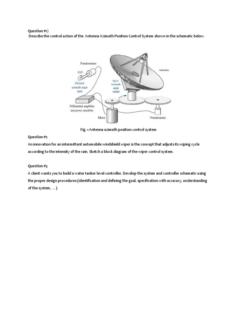 Antenna Azimuth Control System Analysis | PDF