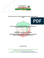 Estudio de Costos Servicio de Aseo Anolaima PDF