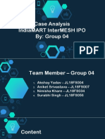 Group 04-IndiaMart IPO Case Analysis