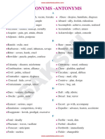 Antonyms Synonyms PDF
