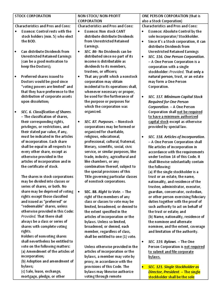 Stock VS Non Stock VS Opc PDF