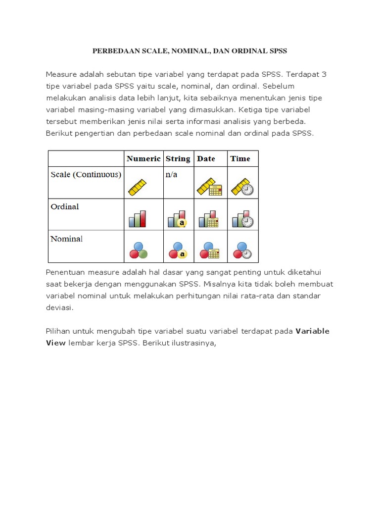 Perbedaan scale nominal dan ordinal spss pdf