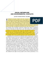 (Martinez Alier, 2007) Social Metabolism and Enviromental Conflicts