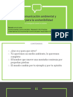 Comunicación Ambiental y para La Sostenibilidad