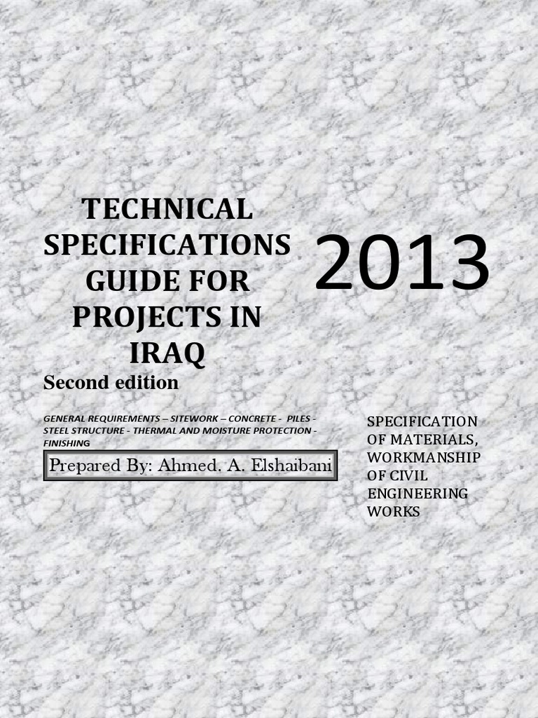 Technical Specifications Guide For Projects in Iraq PDF | PDF | Science ...