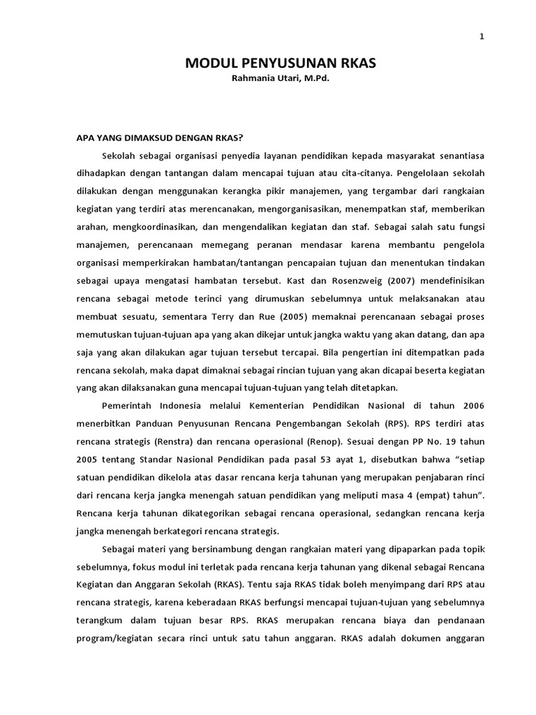 Penyusunan RKAS PDF | PDF
