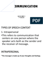ORALCOMM - Chapter 2 Speech Context and Styles