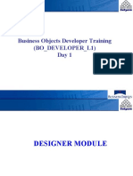 Business Objects Developer Training (Bo - Developer - L1) Day 1