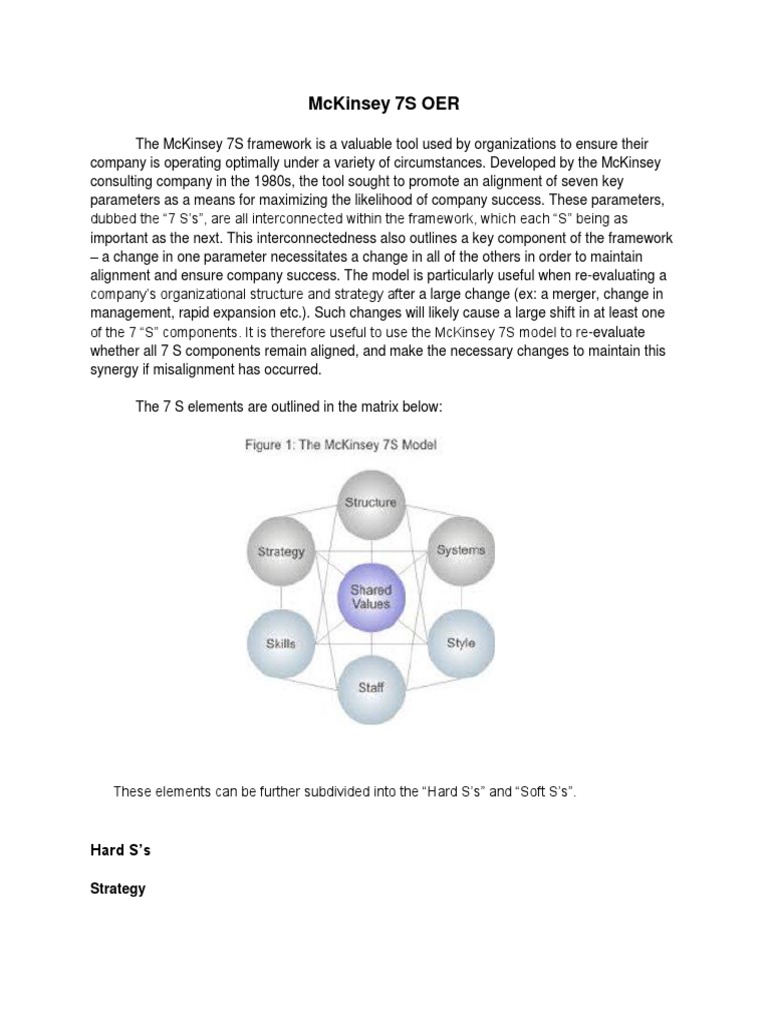 McKinsey 7s Framework 1 | PDF