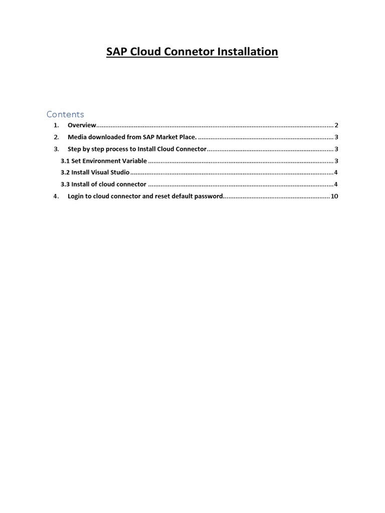 SAP Cloud Connector Installation Guide | PDF | Business | Technology ...