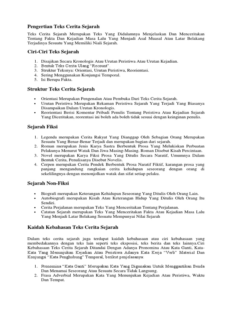 Pengertian Teks Cerita Sejarah Pdf