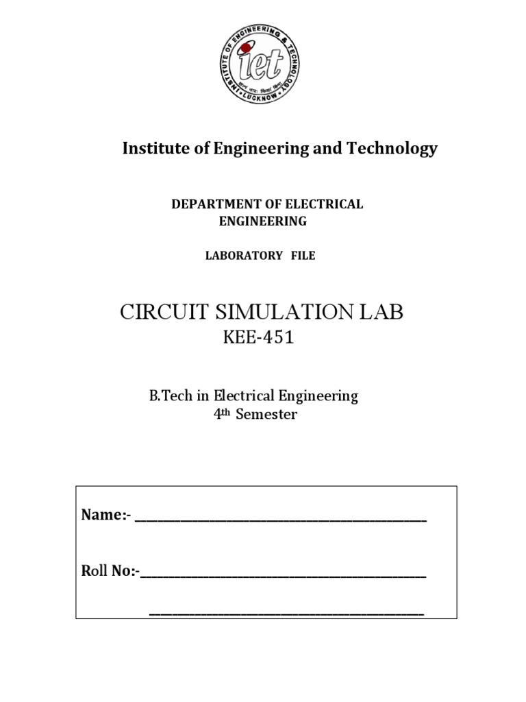 Circuit Lab PDF | PDF | Technology & Engineering