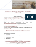 Normas de Edição de Trabalhos Completos para ANAIS PDF