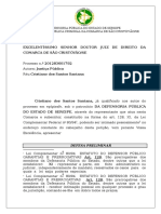 Defesa preliminar prescrição virtual inepcia da denúncia Cristiano Santos