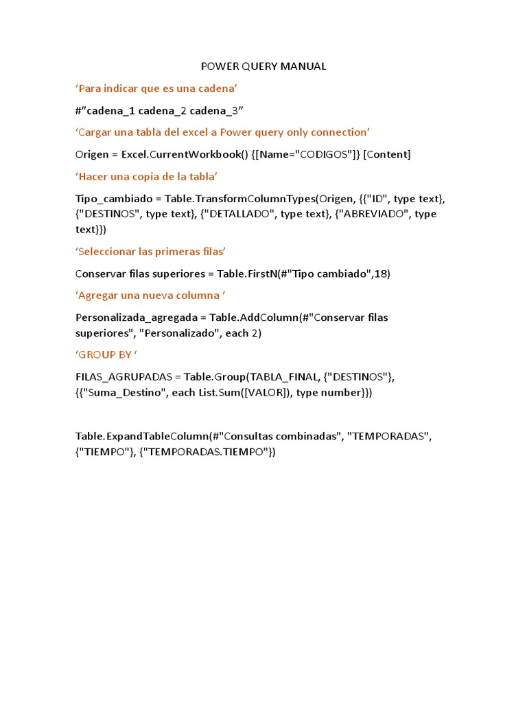 Manual de Power Query en Español | PDF