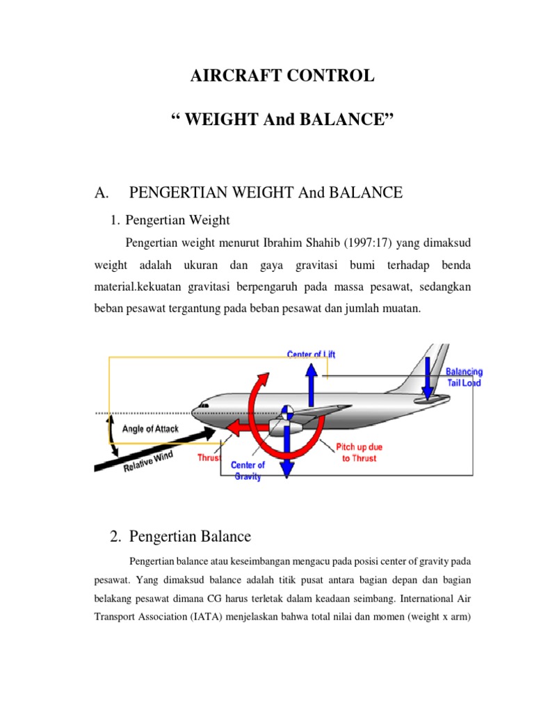 Aircraft Control (Weight & Balance) | PDF