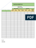 Waste Management Plan (Template)