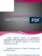 Premature Separation of The Placenta