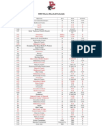 2020 Baseball Master Schedule (V - JV - FR.)