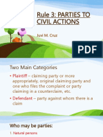 JUVI Rule 3 Parties To Civil Actions