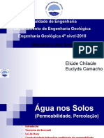 3. Agua nos solos, peercolacao, permeabilidade