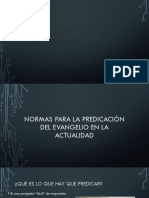 Normas para la predicación del evangelio en la actualidad