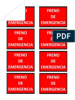 Letrero Paro de Emergencia