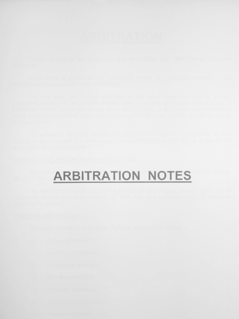 Understanding Arbitration and Its Agreements | PDF