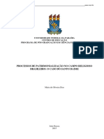 Dias Patrimonialização Santo Daime UFPB 2016 PDF