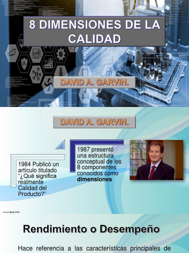 8 Dimensiones de Calidad según Garvin | PDF